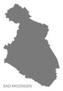 Bad Krozingen German city map grey illustration silhouette shape Royalty Free Stock Photo