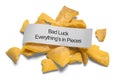 Bad Luck Fortune Cookie Royalty Free Stock Photo