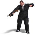 Bad mafia gun man
