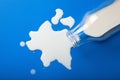 Bad milk lactose intolerance allergy. milk splatter. avoid dangerous dairy