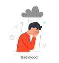 Bad mood concept Royalty Free Stock Photo