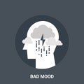 Bad mood icon concept Royalty Free Stock Photo