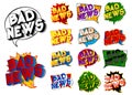 Bad News - Comic book style word. Royalty Free Stock Photo
