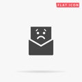 Bad News, Sad Message flat vector icon. Hand drawn style design illustrations Royalty Free Stock Photo