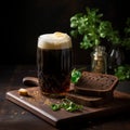 Bad Porter Toast Irish Beer With Bread In Dark Brown And Gold