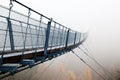 Bad prospects - suspension bridge in the fog