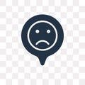 Bad review vector icon isolated on transparent background, Bad r