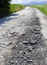 Bad road cracked