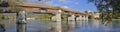 Bad Sackingen pedestrian bridge connecting Switzerland and Germany