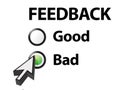Bad selected on a feedback question Royalty Free Stock Photo