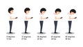 The bad smartphone postures,the angle of bending head related to