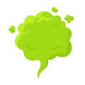 Bad smell fart cloud Green smelly toxic cloud in cartoon style Comic smoke, illustration of stinky odor such as fart