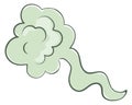 Bad smell trail. Green toxic cloud icon