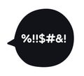 Bad swear talk speech bubble hand draw style Royalty Free Stock Photo