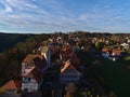 Beautiful panorama view over small village Zavelstein located in the north of Black Forest. Royalty Free Stock Photo