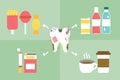 Bad thing for tooth have sweet, candy, ice cream, soft drink, coffee, cigarette and cold water bad for dental health care and