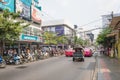 Bad traffic at entrance of Siam Square Royalty Free Stock Photo