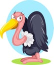 Bad vulture looking, illustration, vector Royalty Free Stock Photo