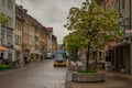 Rainy day in the streets in Winterthur in Switzerland 11.5.2021