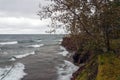 Bad weather at Lake Superior, Big Bay point, Michigan, USA Royalty Free Stock Photo