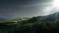 Bad weather landscape at Urbino Italy Royalty Free Stock Photo