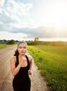 The only bad workout is the one you didnt do. a fit young woman power walking outside on a beautiful day. Royalty Free Stock Photo