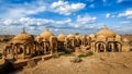 Bada Bagh cenotaphs in Jaisalmer, Rajasthan, India Royalty Free Stock Photo