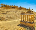 Bada Bagh in Jaisalmer,Rajasthan, a royal cenotaph complex surrounded by historic memorials. Royalty Free Stock Photo