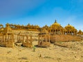 Bada Bagh in Jaisalmer,Rajasthan, a royal cenotaph complex surrounded by historic memorials. Royalty Free Stock Photo