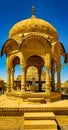 Bada Bagh in Jaisalmer,Rajasthan, a royal cenotaph complex surrounded by historic memorials. Royalty Free Stock Photo
