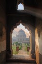 Bada Gumbad Complex at early morning in Lodi Garden Monuments