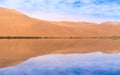 Badain Jaran Desert with sand dunes Royalty Free Stock Photo