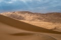 Badain Jaran Desert with sand dunes Royalty Free Stock Photo