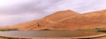 Badain Jaran Desert with sand dunes Royalty Free Stock Photo