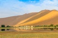 Badain Jaran Desert with sand dunes Royalty Free Stock Photo