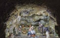 Christmas Nativity scene in a cave Royalty Free Stock Photo