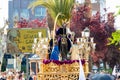 Badajoz, Spain, Friday. April 15 2023. Holy Week procession of Badajoz and the Holy Christ of Peace and Our Lady of La Palma