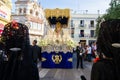 Badajoz Spain monday. april .16. 2017. Brotherhood and Brotherhood of the Sacred Resurrection of Our Lord Jesus Christ, Most Holy Royalty Free Stock Photo