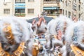 Badajoz, Spain, sunday. February 19 2023. Parade through the streets of Badajoz, group called El Vaiven