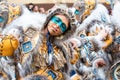 Badajoz, Spain, sunday. February 19 2023. Parade through the streets of Badajoz, group called El Vaiven