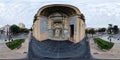 Badajoz, Spain, sunday. october 15 2023. Palms Gate in Badajoz city, Extremadura, Spain. 360 photography