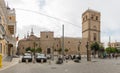 View at the Metropolitan Cathedral of Saint John the Baptist of Badajoz exterior facade, Roman Catholic cathedral church in