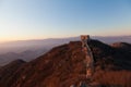 Badaling Great Wall in sunset Royalty Free Stock Photo