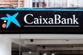 Badalona, Barcelona, Spain - February 21, 2021. CaixaBank is a Spanish bank, with headquarters in Valencia and operational