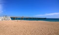 Badalona beach and Pont del Petroli, Spain