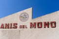 Badalona, Spain - July 26, 2020:Gateway to the Anis del Mono factory that produces a popular anis liqueur in Badalona, Spain