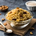 Sweet food Badam halwa Royalty Free Stock Photo