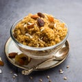 Sweet food Badam halwa Royalty Free Stock Photo