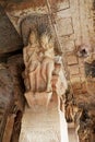 Rockcut Sculptures of Hindu Figures, Badami Cave Temples, Badami, Bagalkot, Karnataka, India