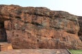 Hindu reliefs at the temples in Badami Late afternoon Royalty Free Stock Photo